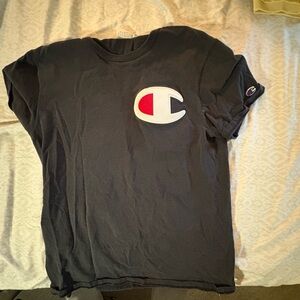 Champion Dark Tee with Iconic Emblem